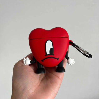 Funda Para Auriculares Bad Bunny Para AirPods Pro 2 Rojo