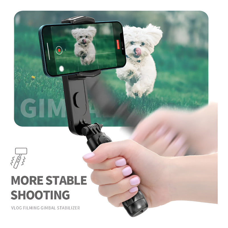 Estabilizador Portátil Gimbal Q09 Multifunción Giratorio 360 Negro
