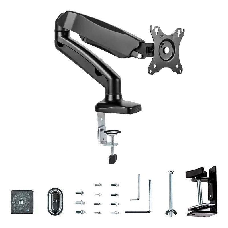 Soporte Ergonomico A Gas Para Monitor De Escritorio 17 A 32° Color Negro