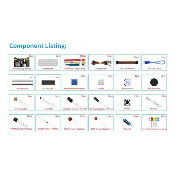 Kit Componentes Electronicos One R3 Para Arduino Raspber