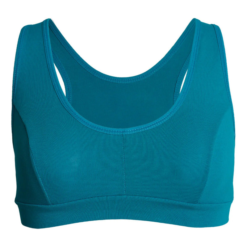 Sostén Peto Algodón Lycra Deportivo 100 Turquesa Turquesa L