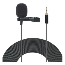 Load image into Gallery viewer, Microfono Celular Computadora Lavalier De Clip Solapa 3.5mm Color Negro

