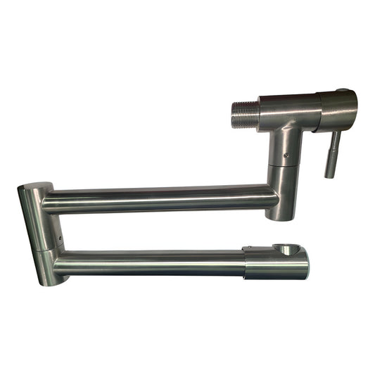 Grifo De Cocina Giratorio De Pared Plateado Brillante
