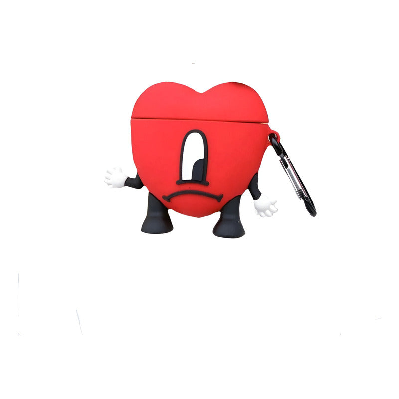 Funda Para Auriculares Bad Bunny Para AirPods Pro 2 Rojo