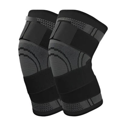 Rodilleras Deportivas Compresion Con Correas Ajustables X2 Negro L