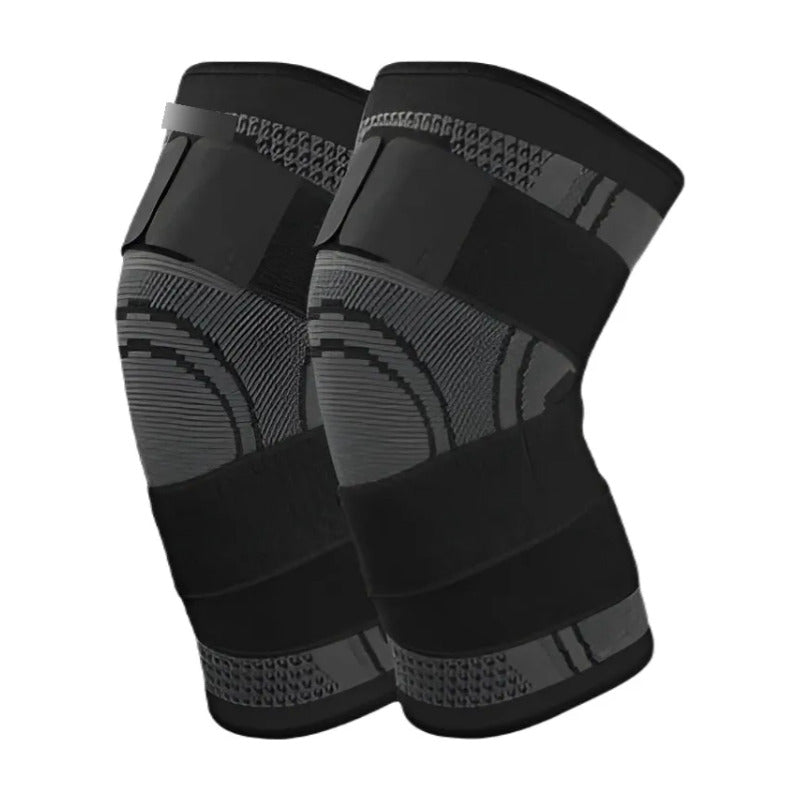 Rodilleras Deportivas Compresion Con Correas Ajustables X2 Negro. Xl