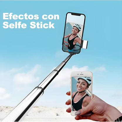 Palo Selfie Trípode Baston Extensible Bluetooth Negro