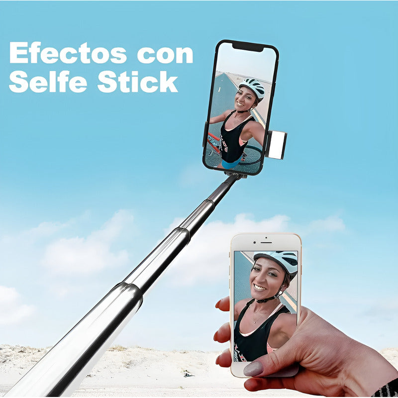 Palo Selfie Trípode Baston Extensible Bluetooth Negro