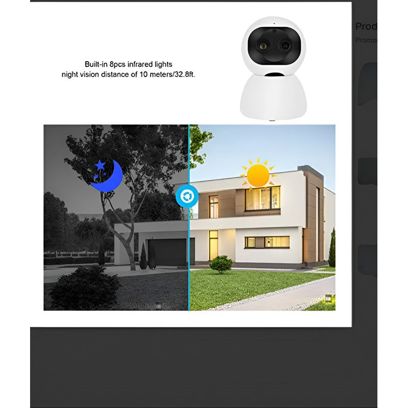 1080p Hd Wifi Cámara, Cctv De Visión Wifi Blanco