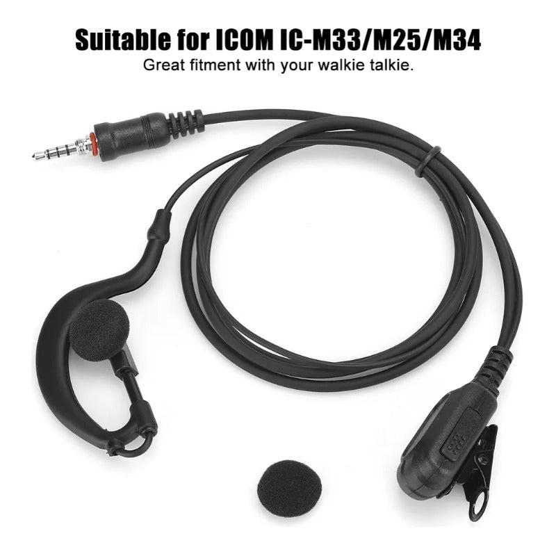 Microfono Audifono Impermeable Para Icom Ic-m33 M25 M34