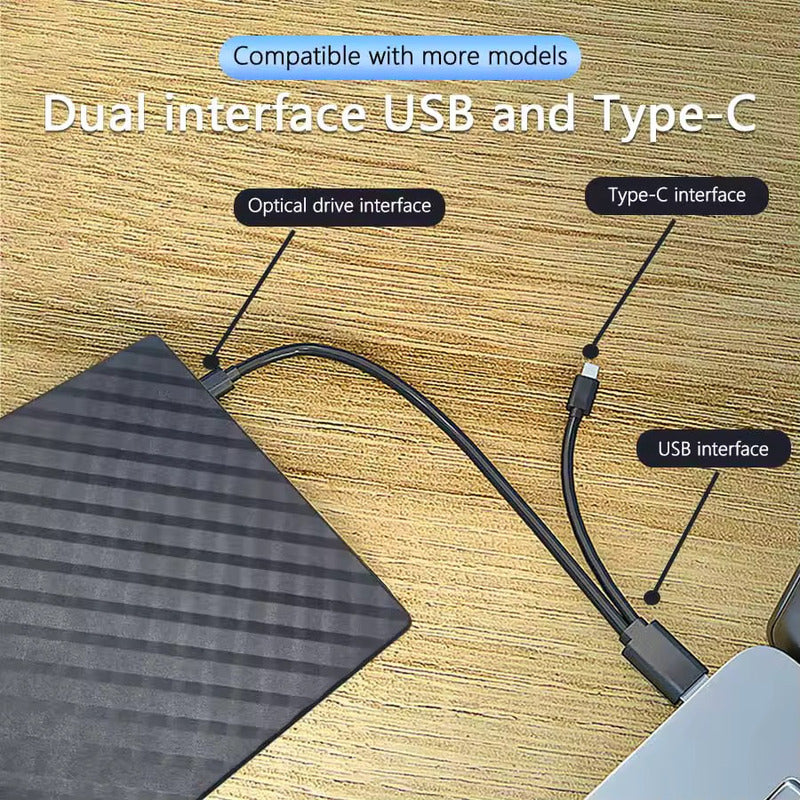Carcasa Externa Para Unidad Dvd Tipo C Usb 3.0 Plug And Play Negro