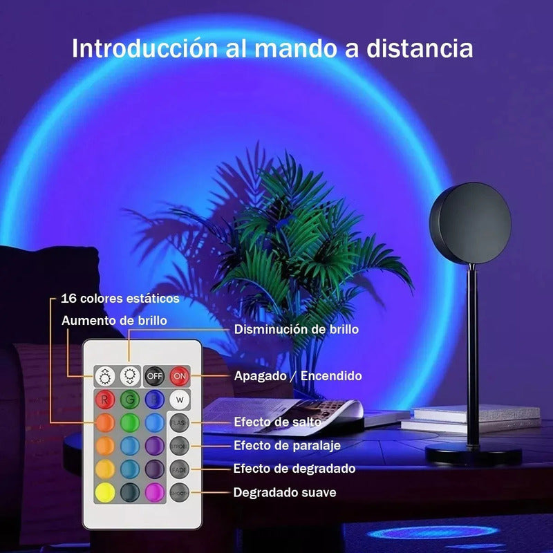Lámpara De Proyección Sunset Fotografía Luz Ambiente Punkzz