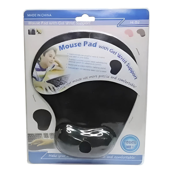 Mouse Pad Ergonomico Gel Apoya Muñeca Base Antideslizante Negro Negro
