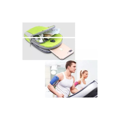 Brazalete Deportivos Celulares Y Accesorios Para Correr Negro Con Gris Poliéster