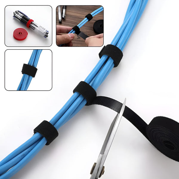204 Kit Multifunción Organizador Cables Adhesivo Antinudos Varios