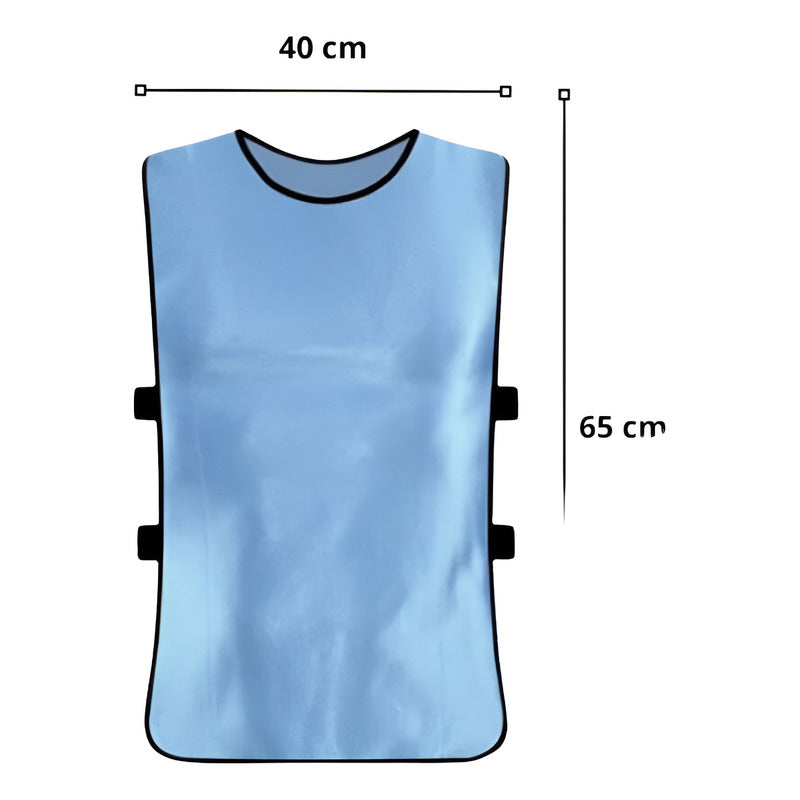 Pack X5 Chaleco Deportivo Peto Multiuso Para Adultos Futbol Turquesa Unica