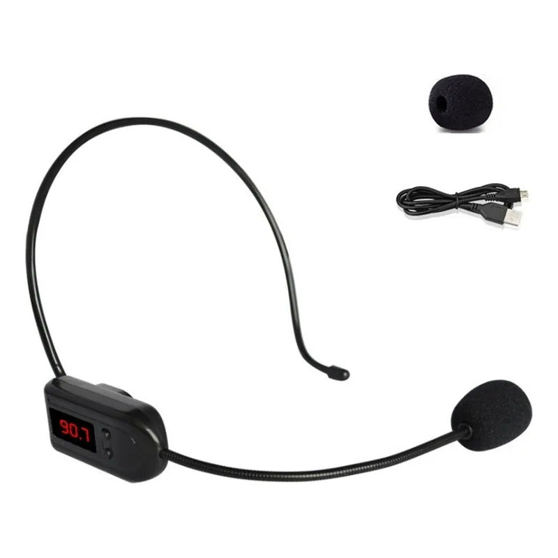 Micrófono Inalámbrico Fm Hi-fi Con Sonido Profesional Negro