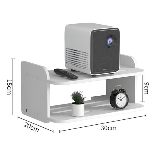 Estante De Montaje En Pared  Estante Dvd Dvr Flotante 30cm Blanco