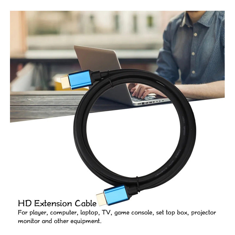 Cable Hdmi Multimedia Hd Chapado En Oro 4k 120hz 8k 2 Metros