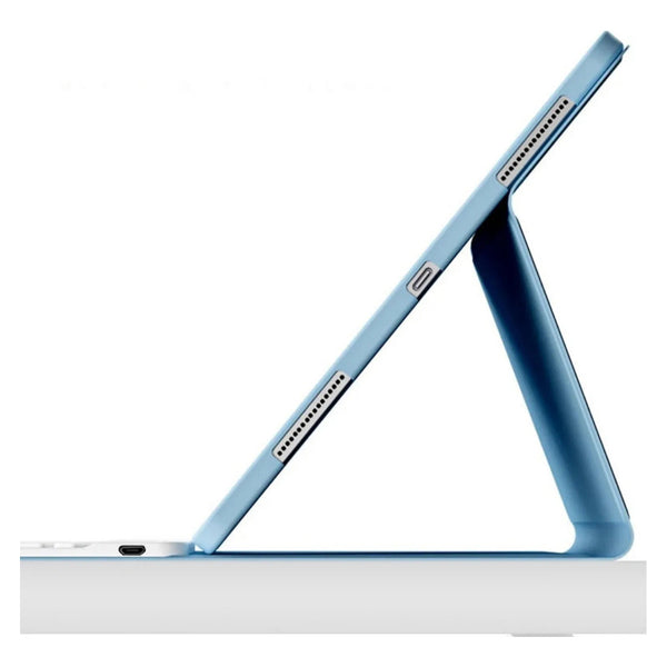Funda Premium Para iPad Pro 12.9  + Teclado Blue Español Azul Claro