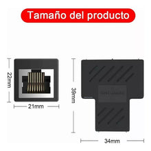 Cargar imagen en el visor de la galería, Adaptador Splitter Rj45 Divisor 1 A 2 Vías Doble Puerto 1par
