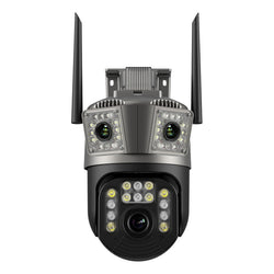 Cámara De Vigilancia Anberx 12mp Wifi Visión Nocturna Alarma Color Negro