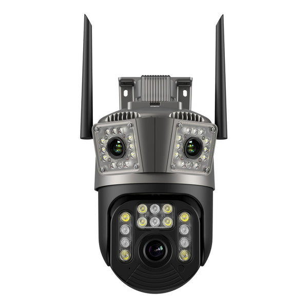 Cámara De Vigilancia Anberx 12mp Wifi Visión Nocturna Alarma Color Negro