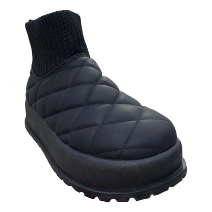 Bota Forrada Chiporro Pantubota Mujer Invierno Warm Boots Negro Ajedrez 37