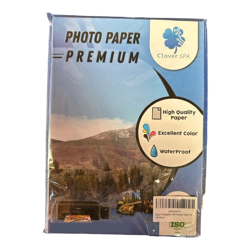 Papel Fotográfico 180 Gramos Mate A4 100 Hojas