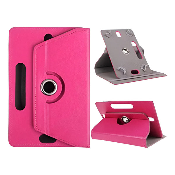Funda Tablet 11 Pulgadas Ajustable Sólida Con Tapa Rosa Chicle