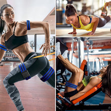 Cargar imagen en el visor de la galería, Bandas Oclusivas Para Limitar Caderas Y Piernas Hipertrófica Color Azul Petróleo
