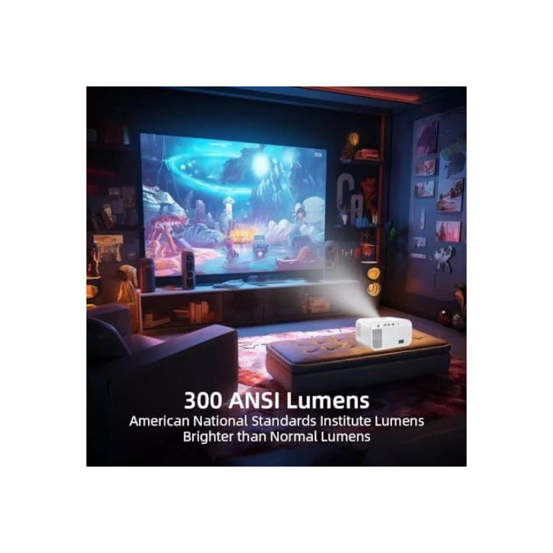 Proyector Profesional Led Android 5g Wifi Full Hd 1080p Blanco