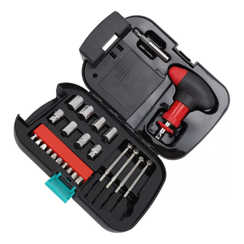 Juego De Linternas Con Luz Caja De Herramientas Luz 24 Pcs Negro