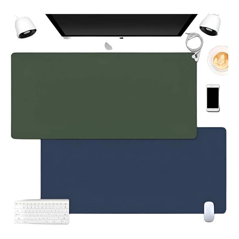 Alfombrilla Mousepad Impermeable Reversible 60x30cm Azul Marino / Verde Oscuro Azul Marino / Verde Oscuro