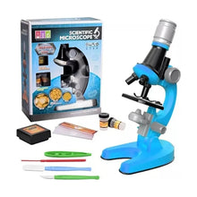 Cargar imagen en el visor de la galería, Kit De Ciencia Para Niños Microscopio Juguete Educativo Azul Claro
