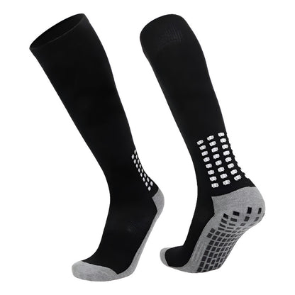 Medias Deportiva Antideslizante Larga Espesar 2pares Negro/azul