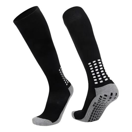 Medias Deportiva Antideslizante Larga Espesar 2pares Negro/azul
