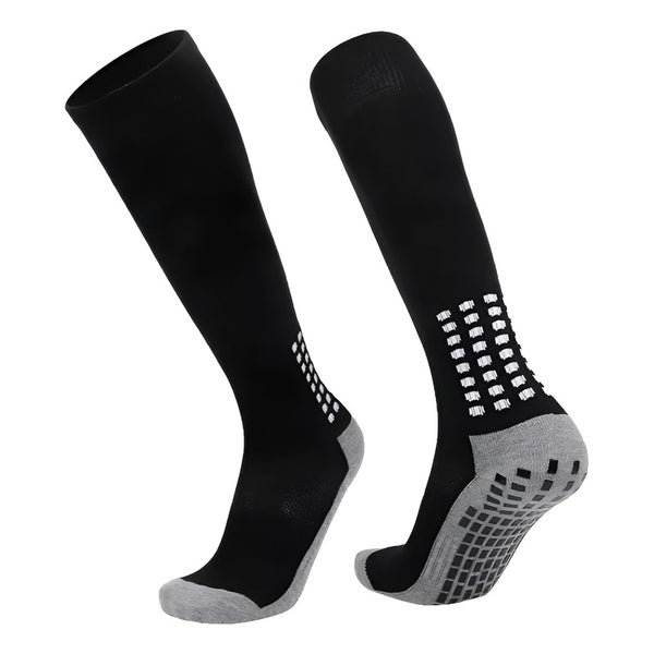 Medias Deportiva Antideslizante Larga Espesar 2pares Negro/azul