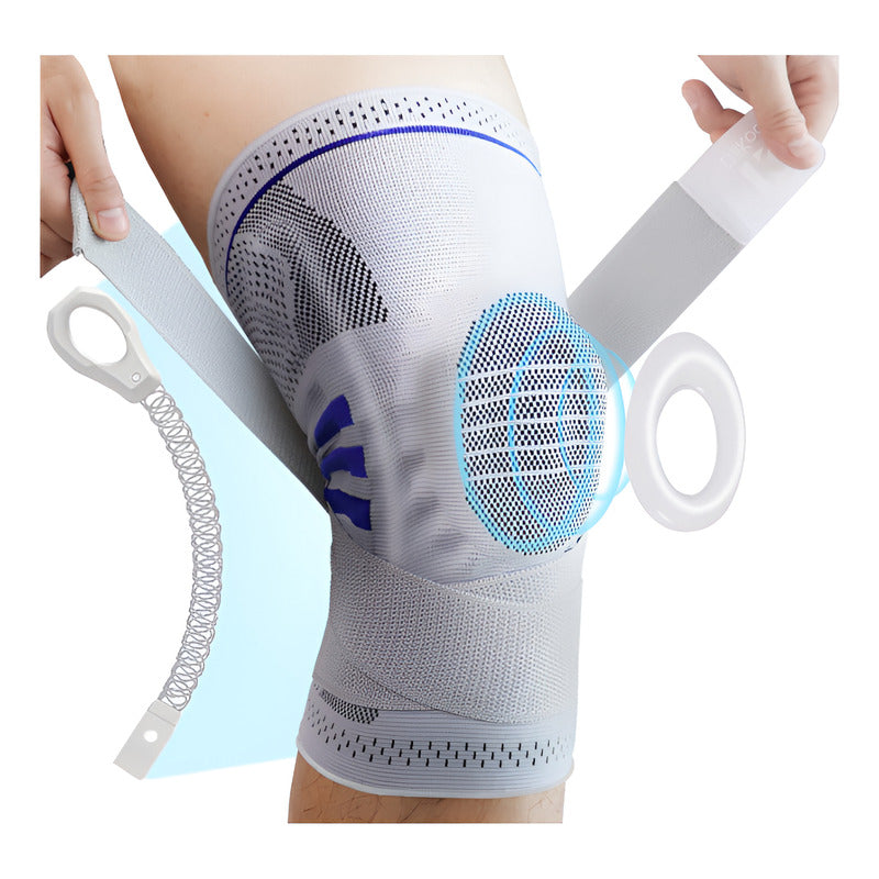 Rodillera Con Almohadillas Gel Compresion Para Rótula Diiko Gris M