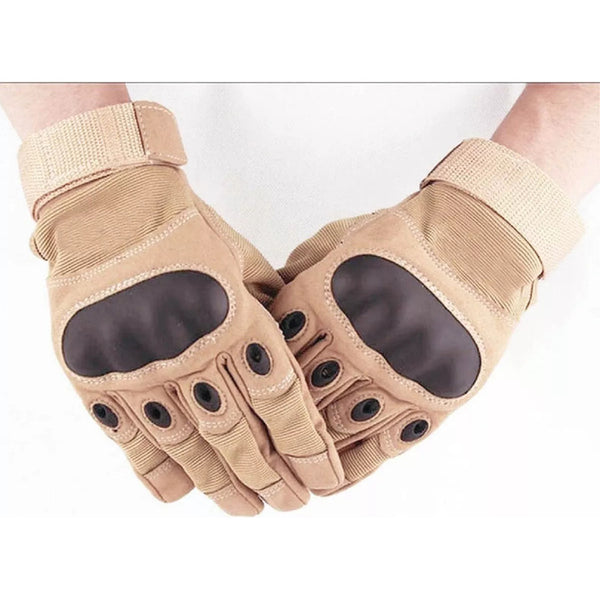 Guante Táctico Moto Outdoor Coyuntura Rígida Ocre M