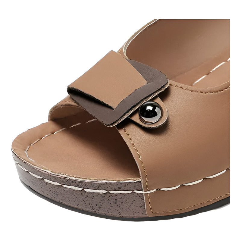 Sandalias Ortopédicas Para Mujer Manfredi Marrón 37 Cl