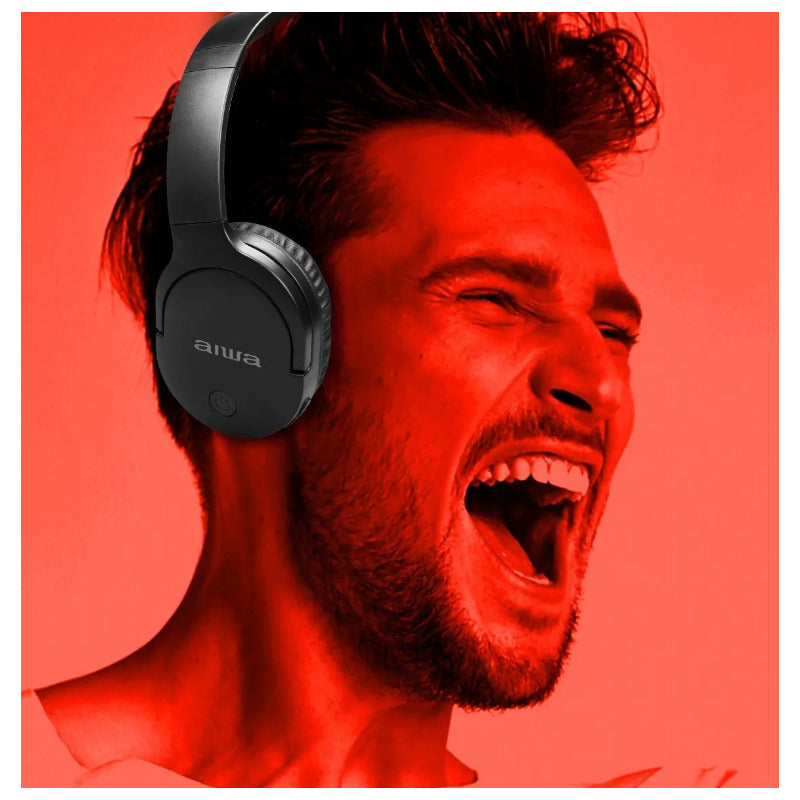 Audífonos Aiwa On-ear Bluetooth Micrófono Aux Aw-k11u Azul