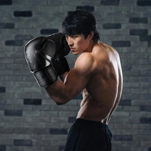 Cargar imagen en el visor de la galería, Guantes De Boxeo Profesional De Alta Calidad Con Velcro 12oz 12oz Negro
