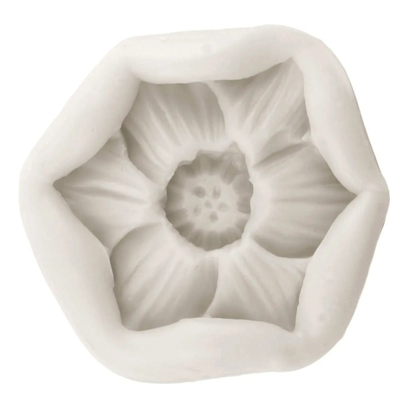 3pcs Molde De Silicona Hada De Las Flores Hibisco Fondant Gris