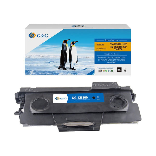 Toner Para Brother Tn-360 Tn-2120 Tn-2175 Tn-26j Tn-2150 G&g Negro