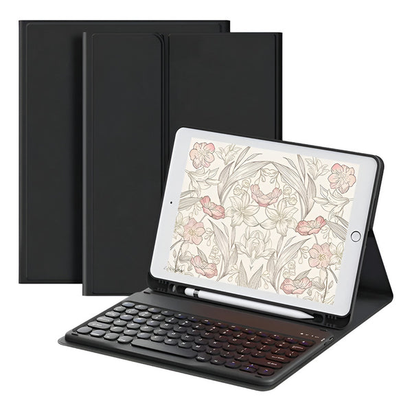 Carcasa Funda + Teclado Para iPad 9th Gen 2021 Negro