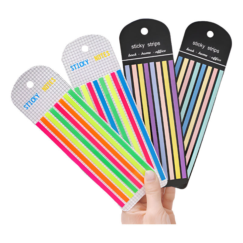 Pack 4 Tiras Notas Adhesivas Transparentes Texto Variado