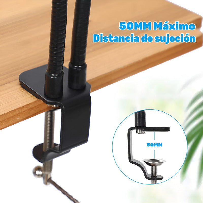 Flexible Soporte Pedestal Microfonos Celular Con Filtro Pop