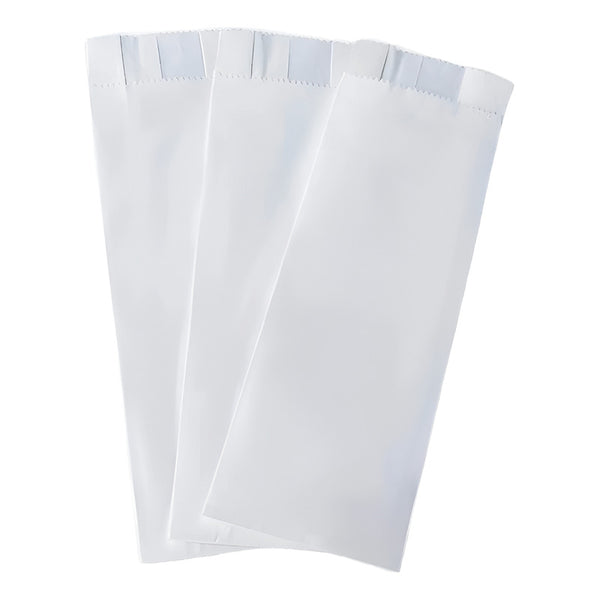 100 Sacos Blancos De Papel (1/2) 8.3 X 23.2 X 4.7 Cm Saco