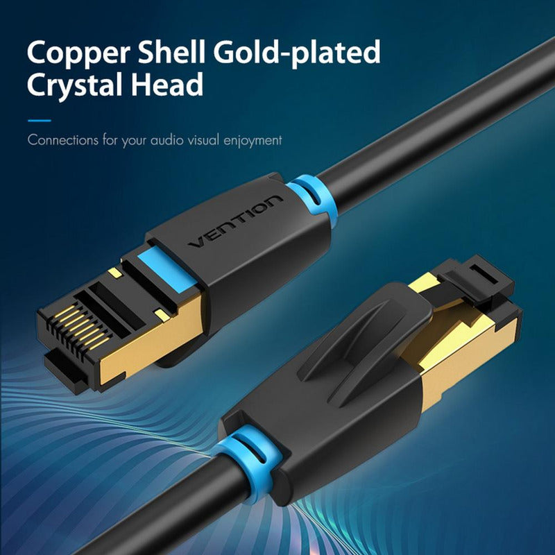 Cable De Red Cat8 5 M Patch Cord Sstp Rj45 Vention